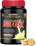 ALLMAX ISOFLEX Pure Whey Isolate Protein Powder - Gluten Free Low Lactose Sugar-Free - High-Protein Clean Keto-Friendly for Pre Post Workout Supplement for Women and Men | Banana 2lb