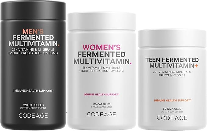 Codeage Family Multivitamin Bundle – Multivitamins for Teens Women &amp Men – Essential Vitamins &amp Minerals Pack