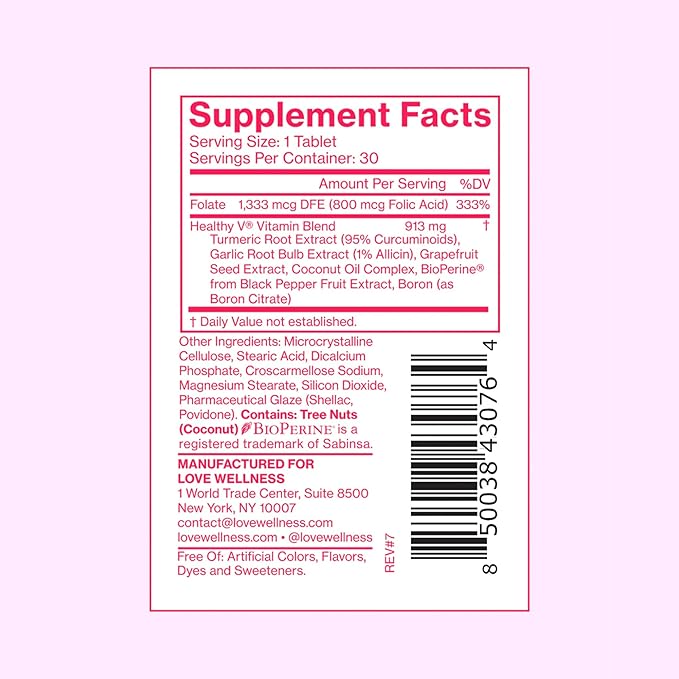 Love Wellness Good Girl Probiotics and Healthy V Vitamin | Womens Wellness Duo | Womens Probiotics Supplements for pH Balance and Vaginal Health