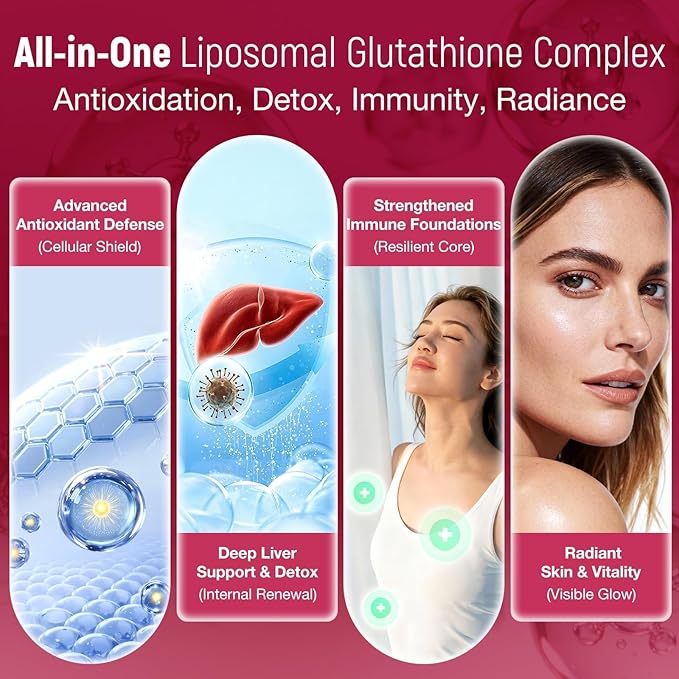 Liposomal Glutathione 500mg with NAC 2 Pack 30 Count Sugar Free High Absorption Magnesium&ampVitaminC Supplement-Effervescent Tablet Antioxidant Detox Healthy Aging&ampCognitive Gluten Free Berry