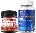 Berberine Supplement 1500mg + Liposomal Calcium AKG Supplement 1500mg