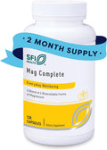 Klaire Labs SFI Health Mag Complete - Magnesium Complex Supplement - with Bioavailable Magnesium Succinate Taurinate Malate &amp Citrate - Support A Healthy Heart Energy &amp Nerves (120 Capsules