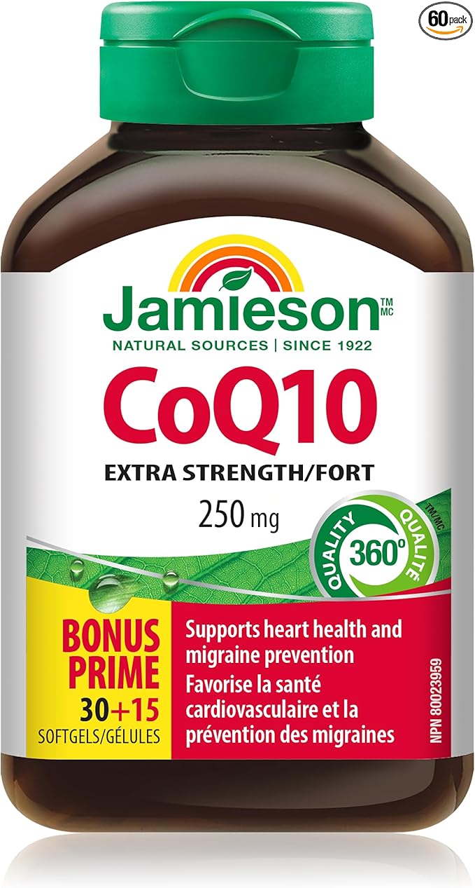 Jamieson CoQ10 250mg High Potency 30+15Sgels