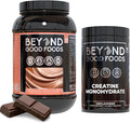 Vegan Protein &amp Creatine Bundle Chocolate Pea &amp Brown Rice Protein Powder + Unflavored Creatine Monohydrate Low Carb Gluten Free Sugar Free Muscle Recovery &amp Performance Support