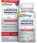 SOLARAY Mycrobiome Complete Probiotic Ultimate Potency - Pre and Probiotics for Women and Men Plus Postbiotic - 100 Billion CFU 34 Strains - Vegan - 30 Servings 60 VegCaps