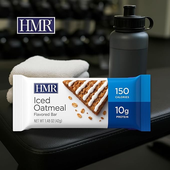 HMR Iced Oatmeal Protein Bar 24 Count | Nutritious Snack to Support Weight Maintenance | Low Calorie Dessert | 10g of Protein
