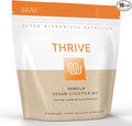 Le-Vel Thrive Vegan Protein Shake | 16 Packets 35g | Gluten-Free Plant-Based Protein with Probiotics Fiber &amp Enzymes | Supports Lean Muscle &amp Digestive Health (16 Packets (Pack of 1) Vanill