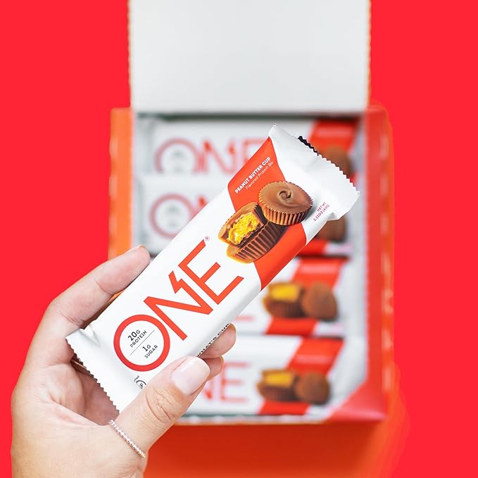 ONE Protein Bars with 20g Protein 12 Count and Quest Hero Protein Bars Cookies &amp Cream 18g Protein 12 Count