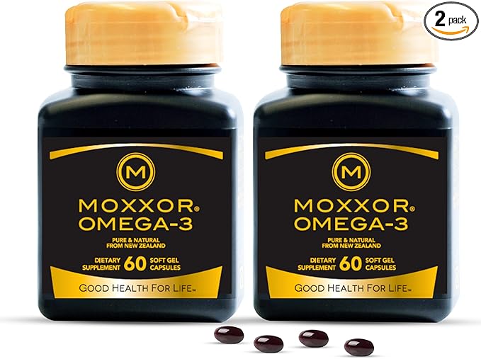 Omega 3 New Zealand Green Lipped Mussel Oil Soft Capsules for Joint Support and Mobility Heart &amp Immune Support No Fishy Aftertaste 2-Pack 120Soft caps 2-Soft caps Per Day 60 Day Supply