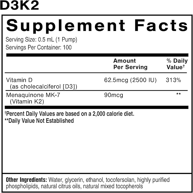 Quicksilver Scientific Nanoemulsified D3K2 - Emulsified Liquid Vitamin D3 + K2 MK7 Liposomal Liposomal Vitamin C Bundle