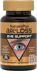 NaturesPlus AgeLoss Eye Support - 60 Capsules - with Lutein Astaxanthin &amp Zeaxanthin - Vegetarian Gluten Free - 30 Servings