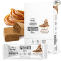 Genius Gourmet Protein Bar Salted Caramel Keto Snack Low Carb Low Sugar &amp Gluten Free Protein Snacks for Adults 10G of Whey Protein per Protein Bar 5 Net Carbs 20 Count