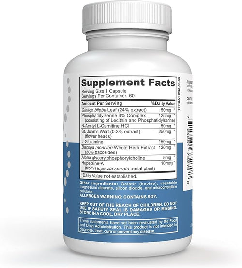 Advanced Memory Formula Extreme Brain Booster Brain Supplement for Memory Focus and Mental Performance Memory Vitamins for Better Brain Health 180 Capsules (3 Pack)
