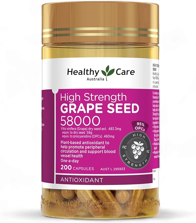Healthy Care Grape Seed 58000 200 Capsules