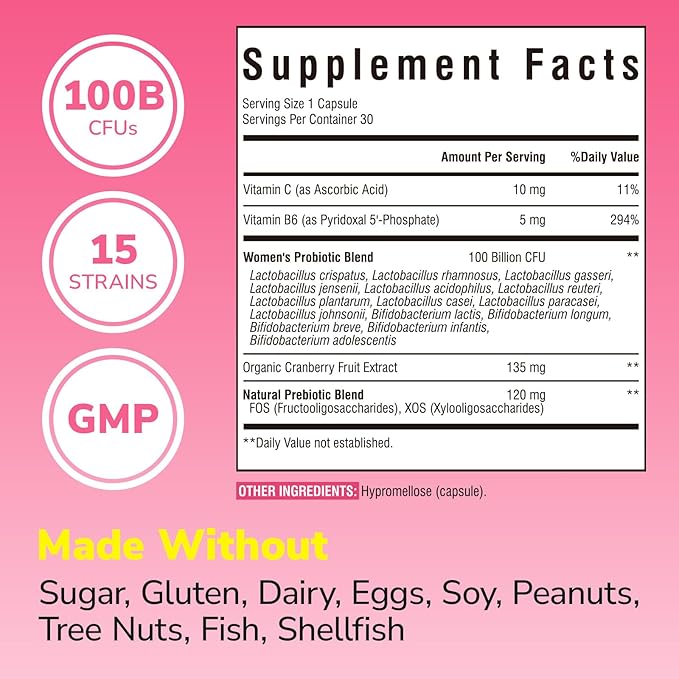 Probiotics for Women 100 Billion CFU 15 Strains 30 Capsules &amp Akkermansia Muciniphila Probiotic 1 Billion TFU 30 Capsules