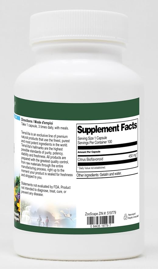 Citrus Bioflavonoid - 450 mg (100 Capsules ZIN: 519779) - 3 Pack