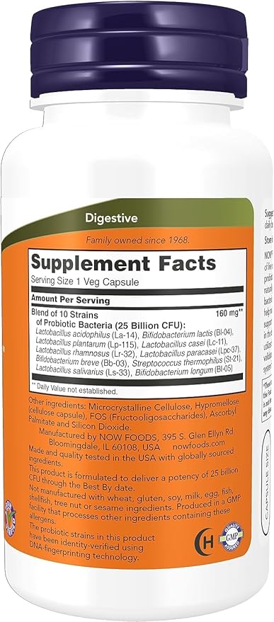 Now Foods Probiotic-10 25 Billion 100 Count (Pack of 2)