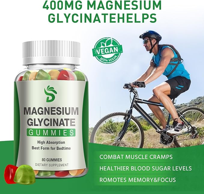 2 Packs Magnesium Glycinate Gummies