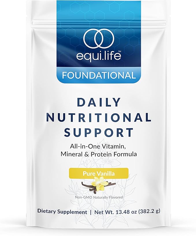 Equilife Daily Nutritional Support All-in-One Multivitamin Meal Replacement Pure Vanilla Flavor 15G Plant Protein Supports Overall Wellness Including Energy Digestion &amp Skin 14 Servings