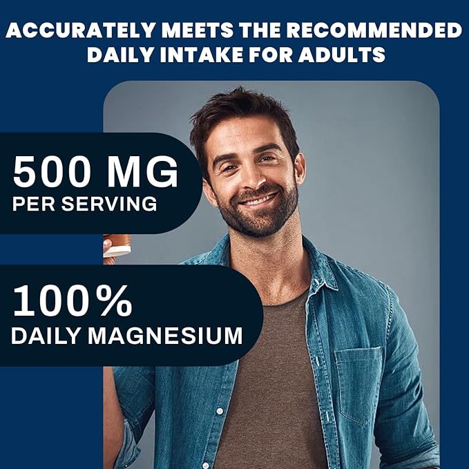 Magnesium Complex Supplement 120 Capsules (Provided by 1000 mg of Eight Different Forms of Magnesium) 100% Daily Recommended