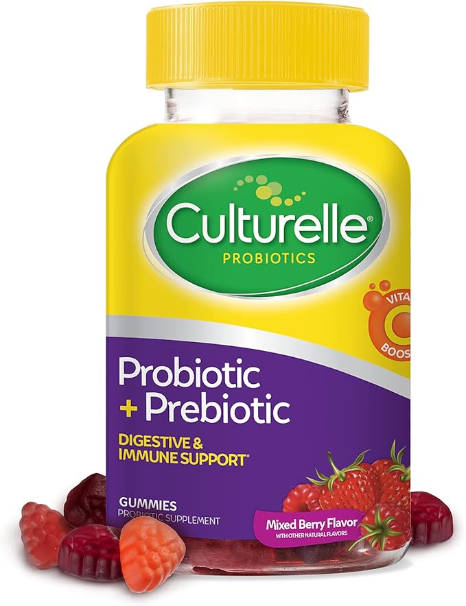 Culturelle Ultimate Strength Probiotic 20 Billion CFUs + Daily Probiotic Gummies 52 Count for Digestive &amp Immune Health