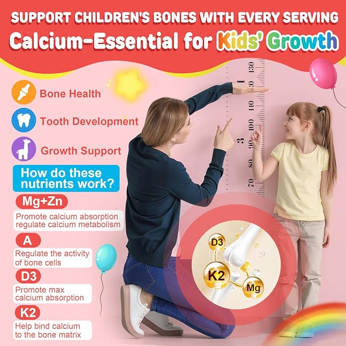NEVISS Kids Multivitamin Gummies with Calcium Probiotics Vitamin D3 K2 A C + Sugar Free Men 50 + Plus Multivitamins Gummies w/Omega-3 Coq10 D3k2 Calcium