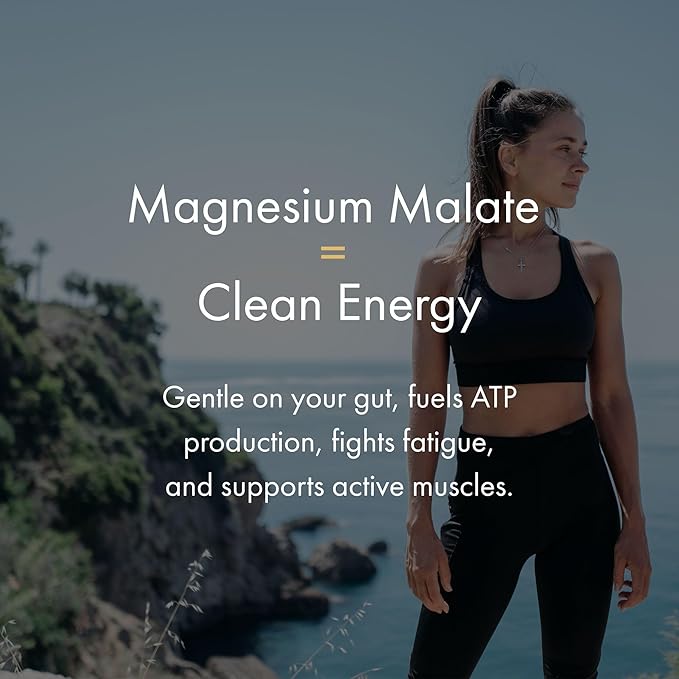 NAOMI Mighty Mg Magnesium Glycinate &amp Malate Complex 360mg High Absorption Formula Elemental Magnesium Supports Heart Health Strong Bones Better Sleep Gluten-Free Non-GMO Vegan 60 Veggie C