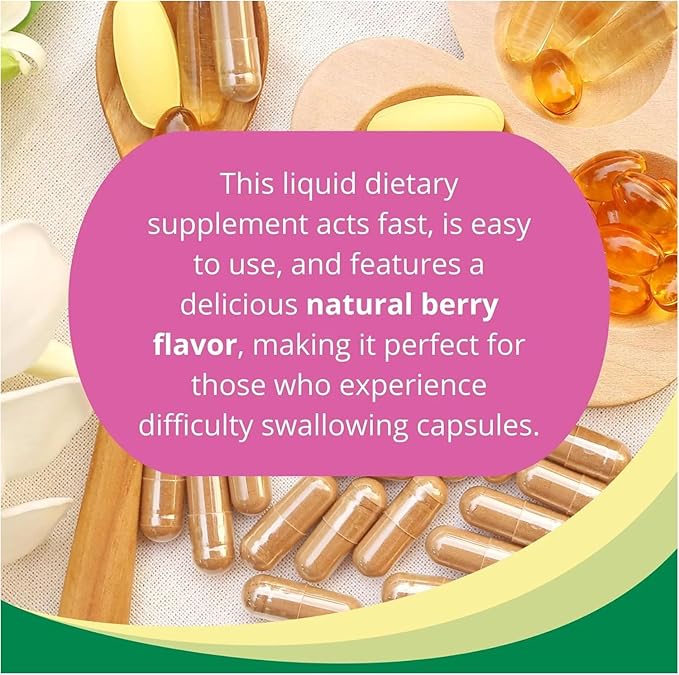 Liquid Biotin and Collagen 15000Mcg Natural Berry Flavor Drops for Hair Skin Nails z (Pack of 2)
