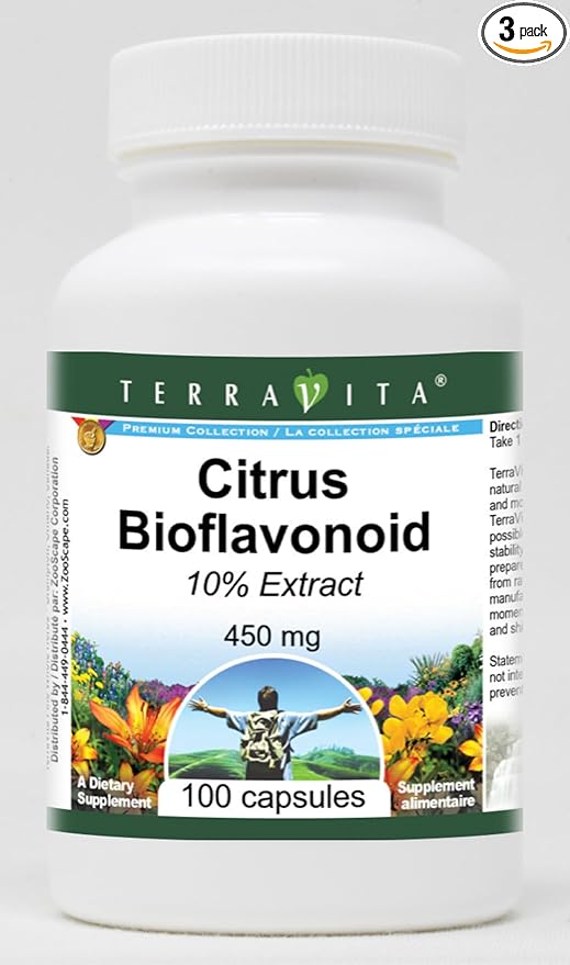 Citrus Bioflavonoid 10% - 450 mg (100 Capsules ZIN: 520092) - 3 Pack
