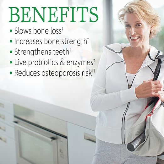 Garden of Life Raw Calcium for Bone Strength with AlgaeCal Raw Magnesium Vitamin Code Healthy Blood for Anemia Support 60 Capsules Each