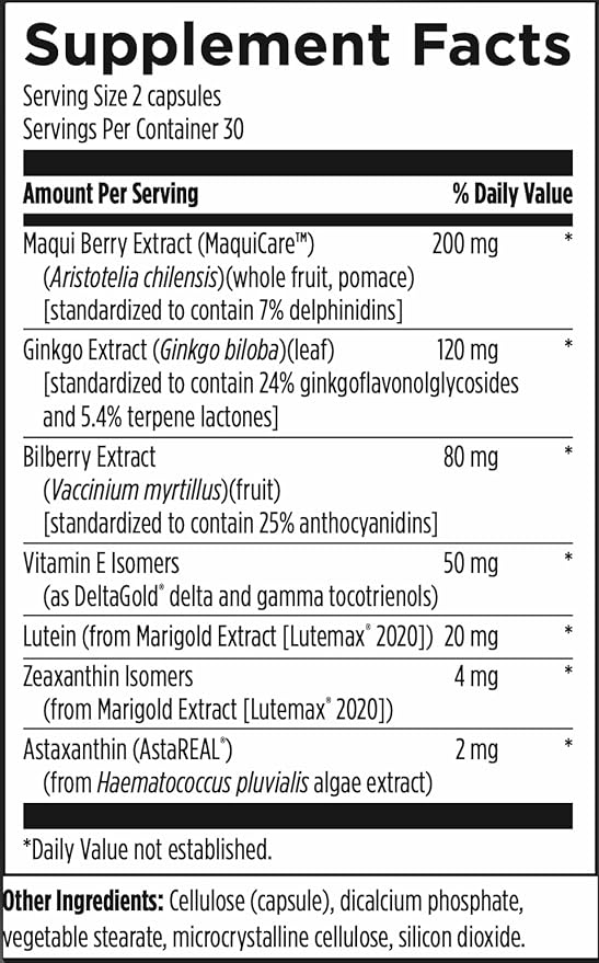 Designs for Health OcuForce Blue - 'Blue Light' Focused Eye Support Supplement with Lutein Zeaxanthin &amp More - for Teens and Adults (60 Capsules)
