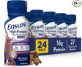 Ensure High Protein Bottled Milk Chocolate Nutrition Shake with Fiber Ready to Drink 16g Protein and 27 Vitamins and Minerals 8 fl oz 24 Pack