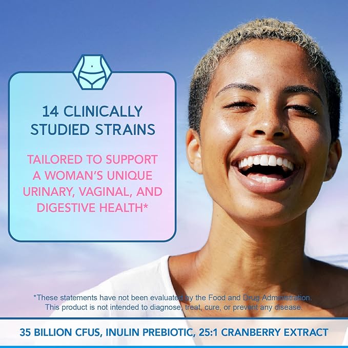 BioEmblem Beauty Probiotics for Women 35 Billion CFU 14 Strains with Biotin Collagen Prebiotics for Digestive Health Hair Skin and Nails Vaginal Probiotics Supplement Shelf Stable 60 Caps