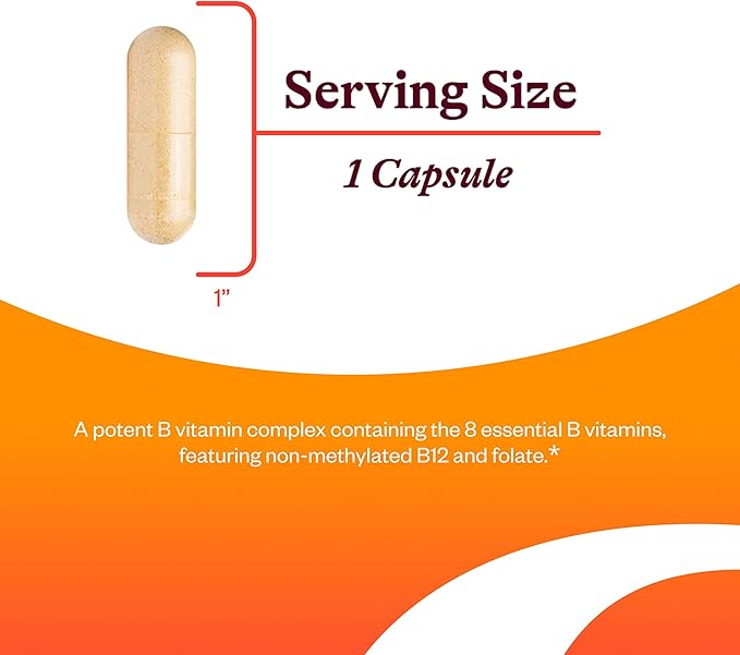 Seeking Health B Complex MF - Vitamin B Complex with Folate Niacin &amp Folinic Acid - Support Energy &amp Immune System Health with B Vitamins - 100 Capsules