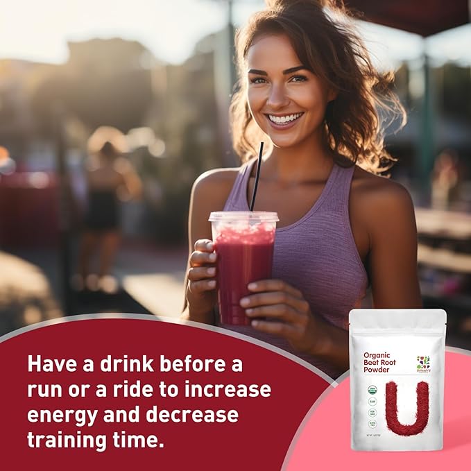 Unleash’d Organic Beet Root Powder 16 oz – 100% Pure Raw Superfood Non-GMO Nutrient-Rich Energy &amp Circulation Support