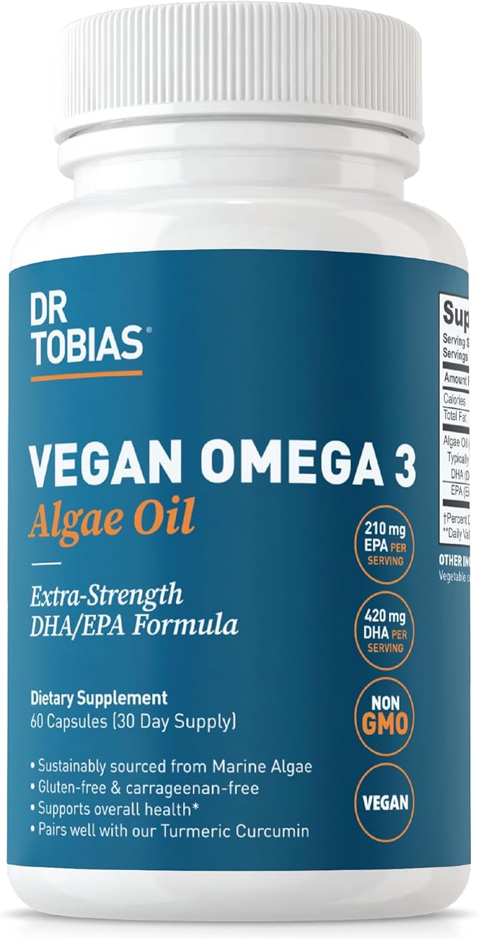 Dr. Tobias Vegan Omega 3 Algae Oil and Colon 14 Day Cleanse for Improved Digestion Gut &amp Immune Support and Overall Health