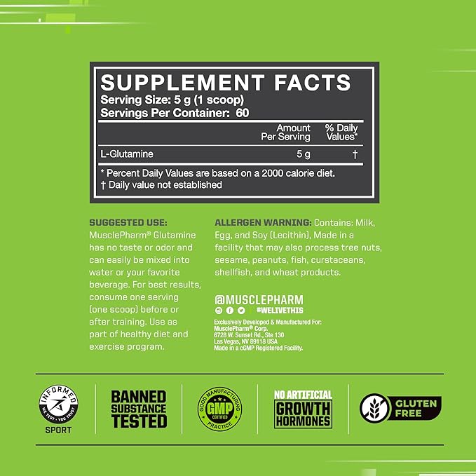 Muscle Pharm Combat 4lb Chocolate Protein and MusclePharm Pure L-Glutamine