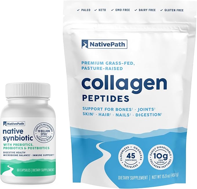 NativePath Synbiotic and Collagen Peptides 45 Bundle