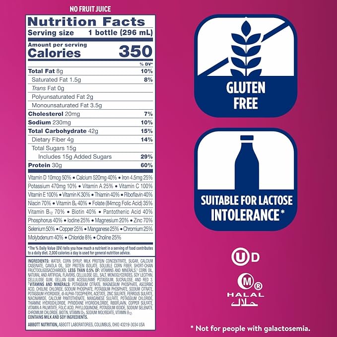Ensure complete Strawberry Nutrition Shake Complete Balanced Meal Replacement Ready to Drink 30g Protein 25 Vitamins &amp Minerals 10 fl oz—24 Pack