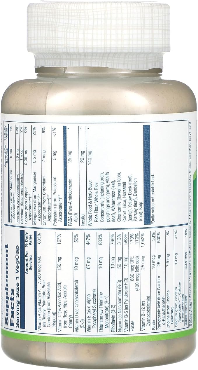 Solaray - Once Daily High Energy W/O Iron 90 capsules