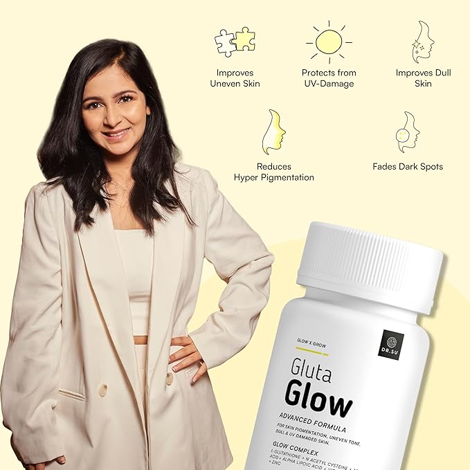 Skin Glow Supplement for Healthy and Glowing Skin |for Men and Women|Glutathione |Vitamin E |for Dull and Uneven Skin Tone Pigmentation and Dark Spots Removal - Pack of 1