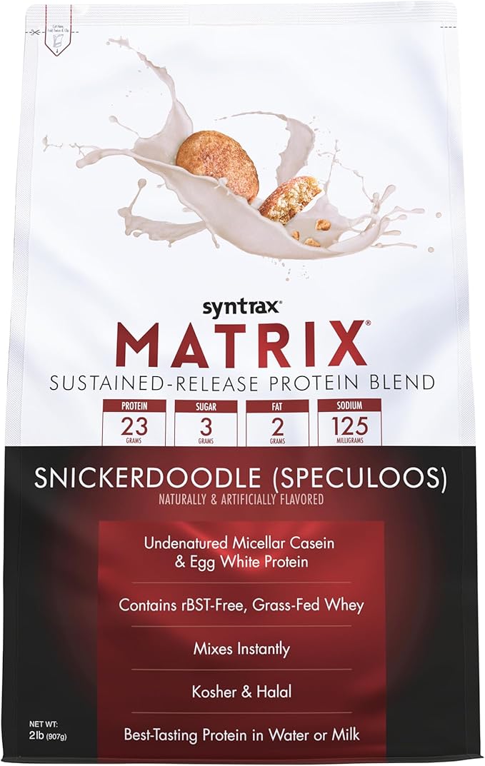 Syntrax Nutrition Matrix - Sustained-Release Protein Blend Snickerdoodle 2 lbs. Real Cookie Pieces