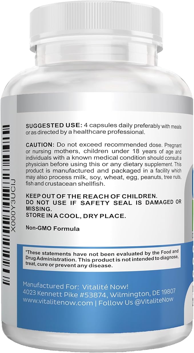 Calcium Magnesium Supplement with Vitamin D - 10 Forms of Calcium 1000mg for Maximum Absorption - Bone Strength Support with Boron and Phosphorus - 240 Capsules - 2 Month Supply