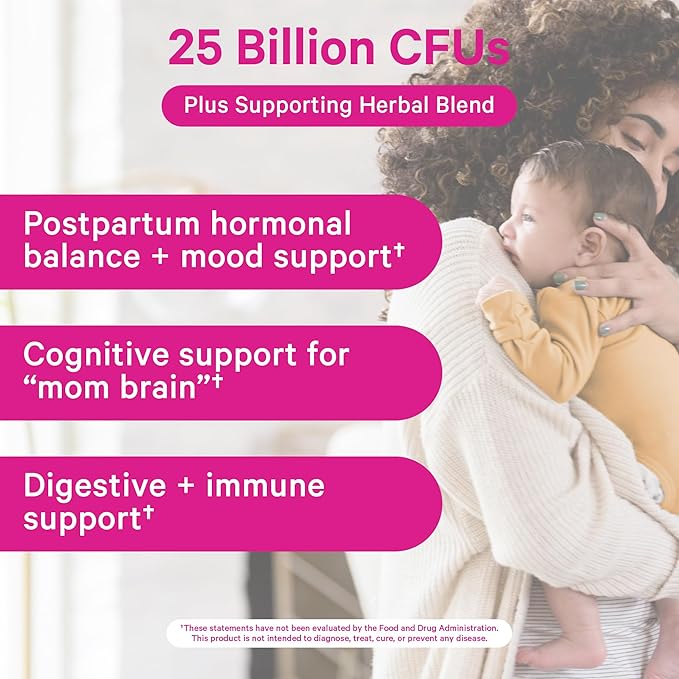 Pink Stork Postnatal Multivitamin + Probiotics with Vegan DHA Ashwagandha Iron Folate B12 - Supports Hormone Balance Postpartum Recovery Gut Health &amp Digestion - Pack of 2