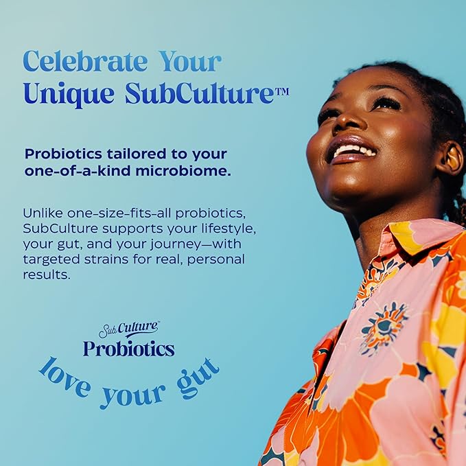 Enzymedica SubCulture Probiotics for Men and Women Capsules for Daily Gut Health 30 Billion CFU + 7 Live Strains Digestion Regularity &amp Immune Health Lactobacillus and Bifidobacterium 30 Co