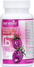 Genesis LB Junior Kids Probiotic | Plant-Based Raspberry Probiotic Lozenges for Children | BIO Vegan Oral &amp Throat Health + Gut &amp Immune Support | Dairy-Free Gluten-Free 24 Tablets