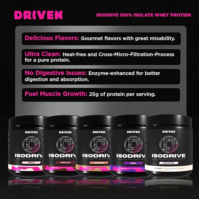 Driven Nutrition ISODRIVE Premium Whey Isolate (1lb Unflavored)