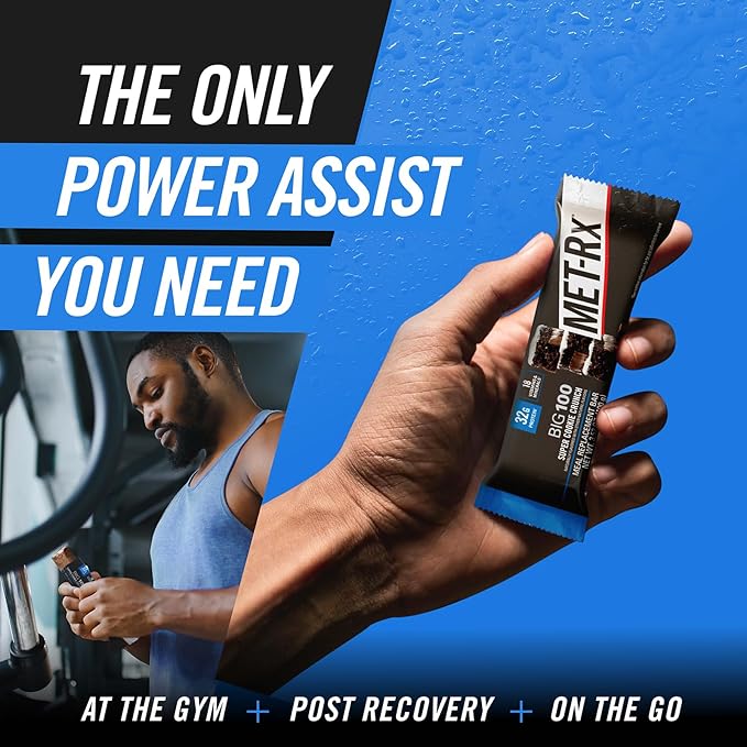 MET-Rx Big 100 Protein Bar Meal Replacement Bar 32G Protein Super Cookie Crunch 3.52 Oz (Pack of 9)