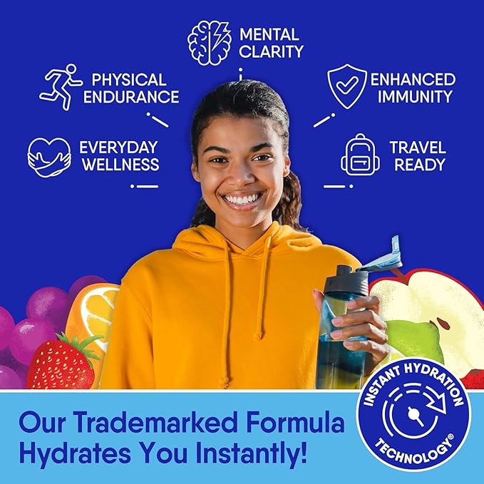 GoHydrate Low Sodium Electrolytes Powder Packets Sugar Free - Instant Hydration Daily Drink Mix - Zero Sugar Water Flavor Packet Singles with Vitamin D - (Passion Fruit 30 Packs)