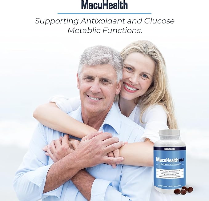 Macuhealth Daily Metabolic Triple Carotenoids with EPA/DHA Omega-3 - Vital Minerals with Zinc – 180 Softgels for Long-Lasting Use